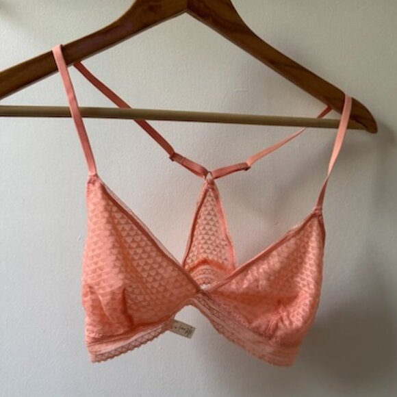 Madewell Neonish Peach Racerback Bralette Size M - Picture 3 of 5